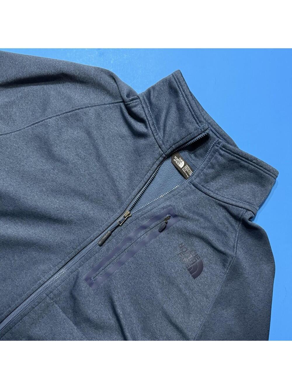 The North Face 2017 Athletic Jacket Navy Knit Full Zip Lined Fleece Men’s Medium